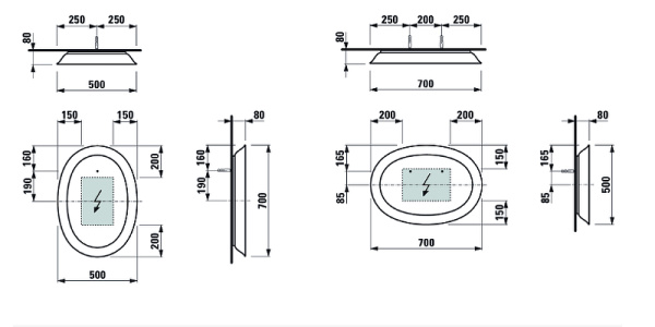 Зеркало Laufen The New Classic (70x50) 4.0607.0.085.757.1