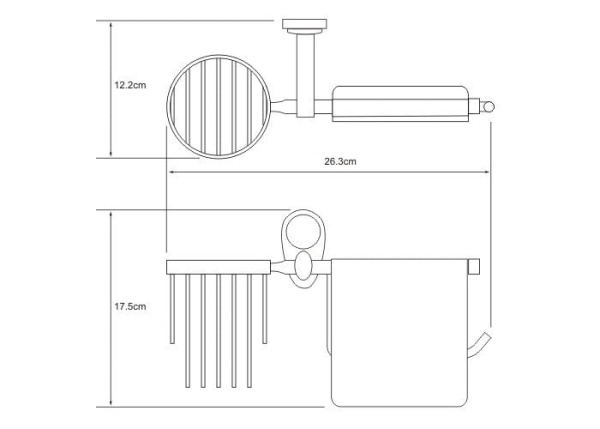 Держатель туалетной бумаги и освежителя WasserKraft Main 9259