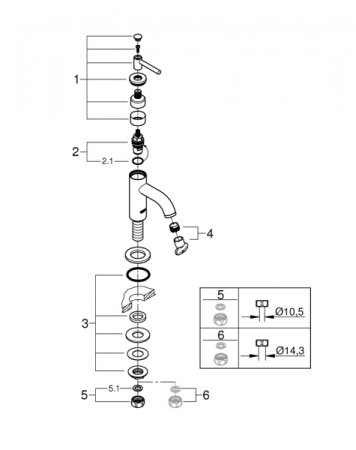 Вертикальный вентиль Grohe Atrio New 20021 DC3 (20021DC3) суперсталь
