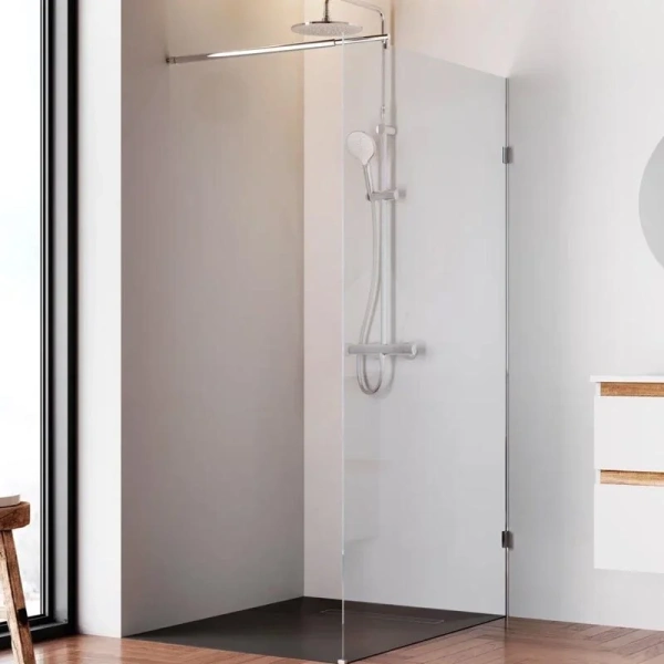 Душевая перегородка 110 см Am.Pm X-Joy W94WI-110-F1-MTE хром матовый