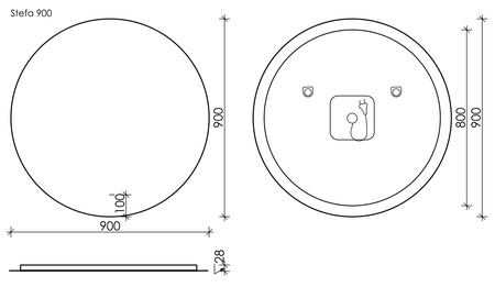 Зеркало с подсветкой  Sancos  Sfera (90х90) SF900