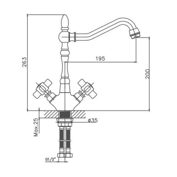 Смеситель для кухни Cron CN4318