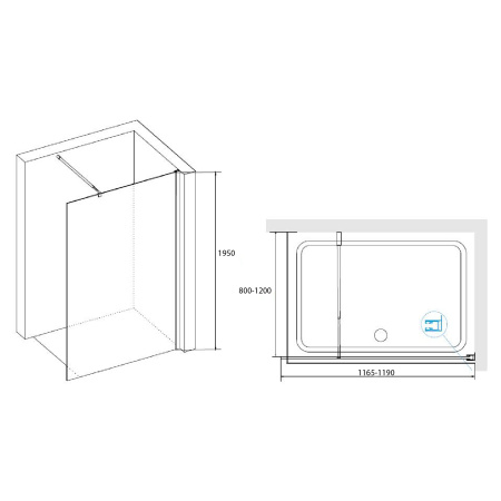 Душевая перегородка 120 см RGW WA-02-1 Walk In 411002112-41