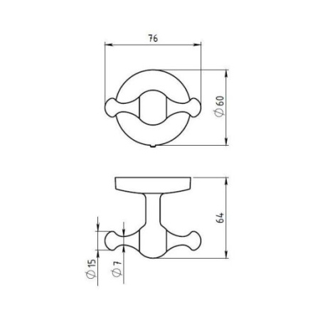 Крючок Novaservis Metalia 6156.0