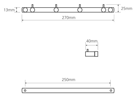 Крючок четверной Bemeta Omega 104606102