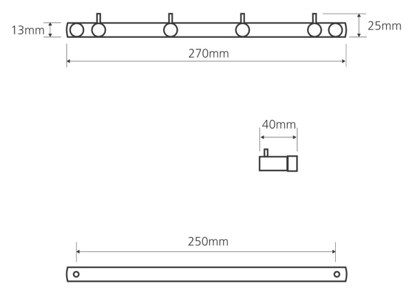 Крючок четверной Bemeta Omega 104606102