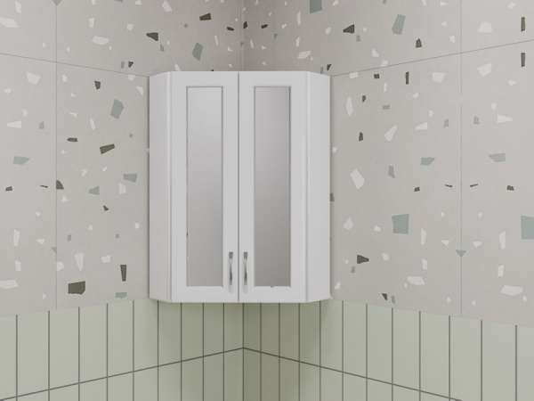 Шкаф подвесной угловой Style Line Эко Стандарт 45 ЛС-00002331 белый