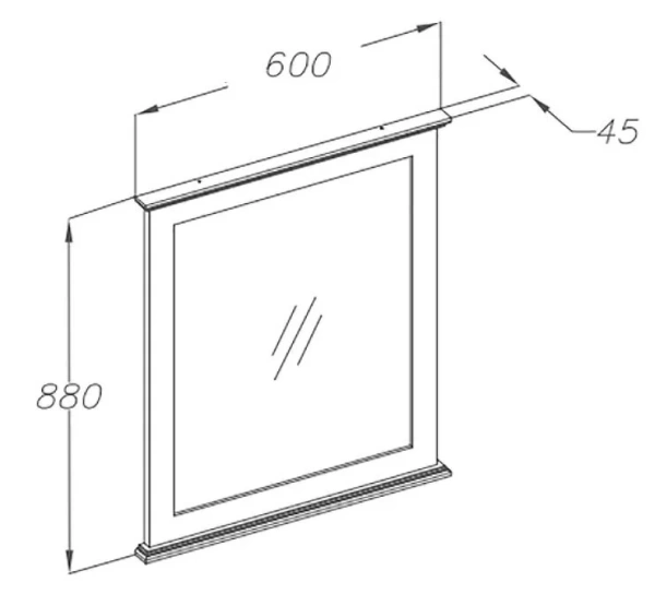 Зеркало Opadiris Палермо 60 00-00006724 белый матовый