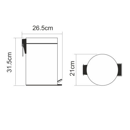 Мусорное ведро 5л WasserKRAFT K-635BLACK