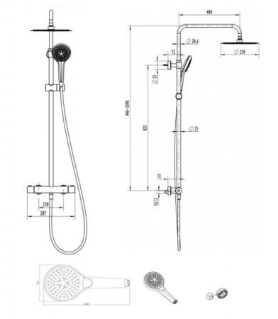 Душевая система Villeroy & Boch Embrace Plus TVS1082500361