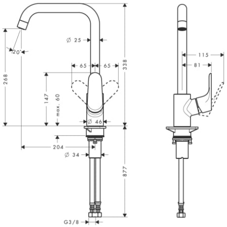 Смеситель для кухни Hansgrohe Focus E2 31820800