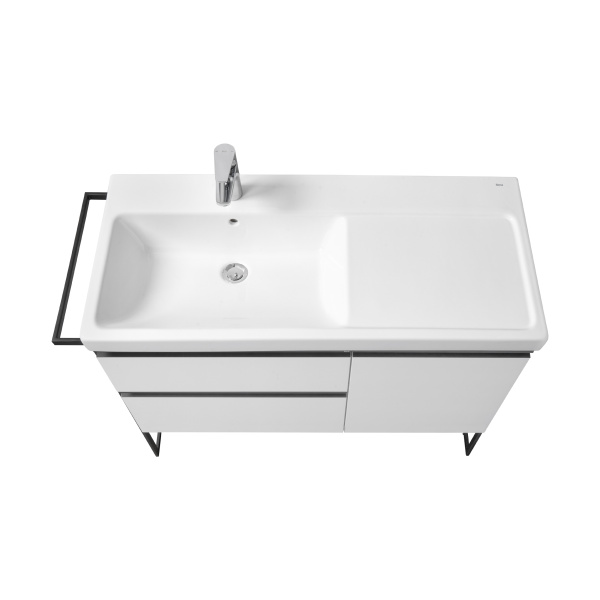 Тумба под раковину Roca Domi 100 белый глянец 2 ящика, левая A857477806