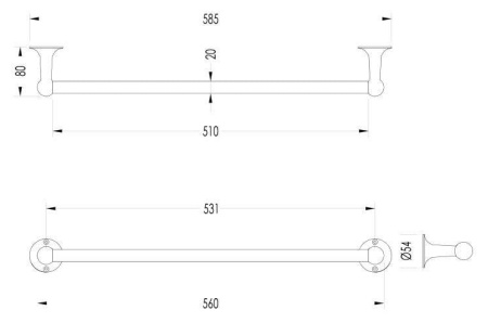 Полотенцедержатель Devon&Devon New York NY108OT