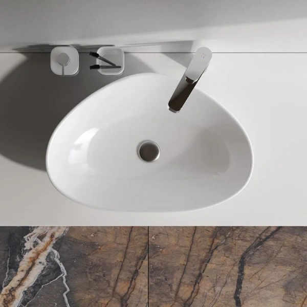 Раковина накладная Am.Pm Func M8FWCC50600WG белый глянец