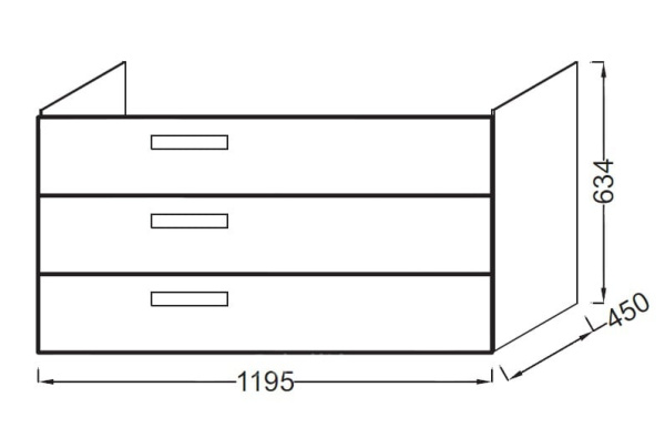 Тумба для раковины Jacob Delafon Rythmik EB1311-E10