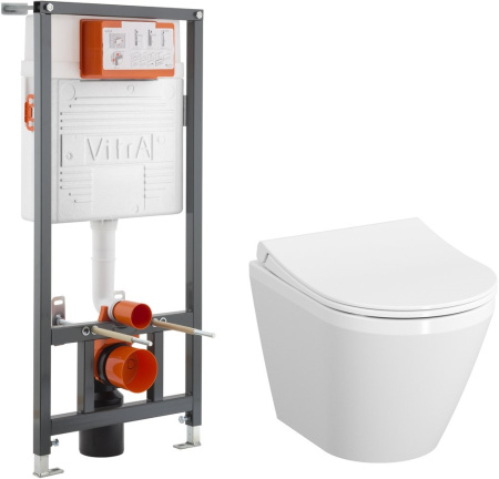 Подвесной унитаз инсталляцией с микролифтом  VitrA Integra 9856B003-7205