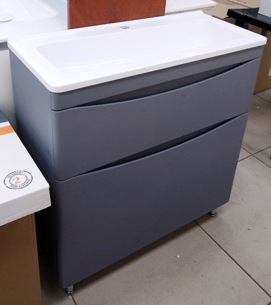 Тумба под раковину напольная Style Line Бергамо СС-00002362 серый