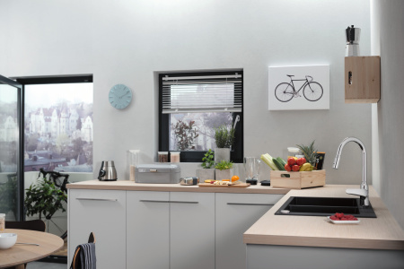 Смеситель для кухни с выдвижным изливом Hansgrohe Focus M42 71801000 хром