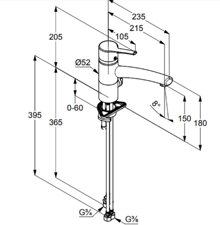 Смеситель для кухни Kludi Trendo 335760575
