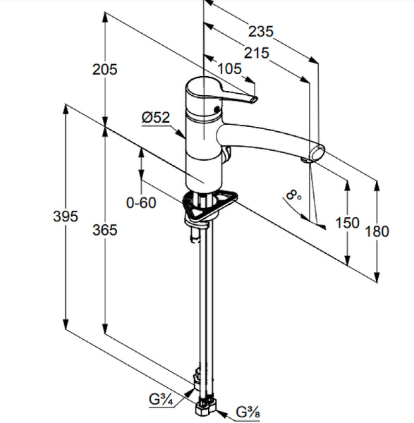 Смеситель для кухни Kludi Trendo 335760575