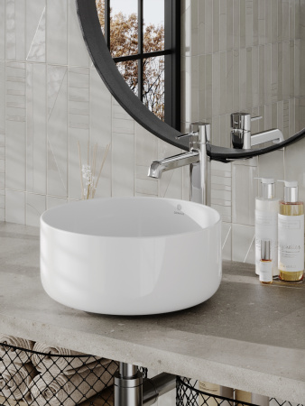 Раковина накладная (34,5х34,5) Orange  B07-345W белый глянец