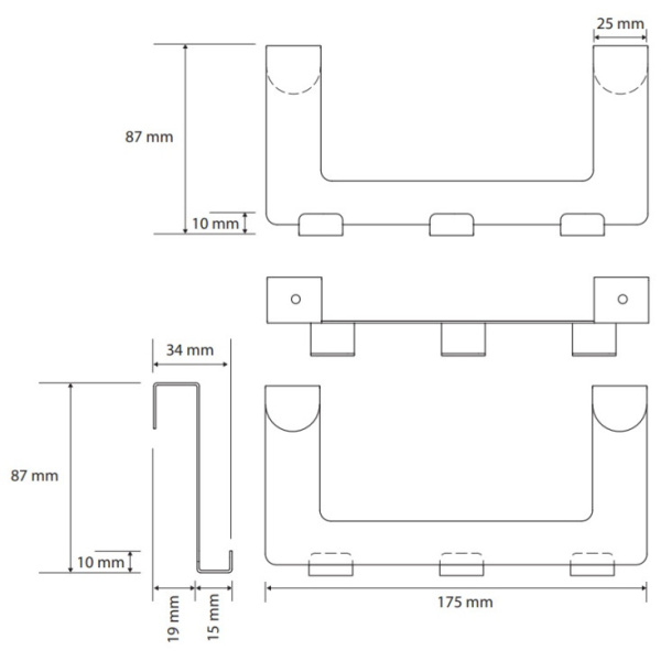 Дверная вешалка, 3 крючков Bemeta NEO 101106225