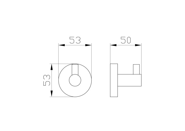 Крючок для ванной WONZON & WOGHAND EASY, хром WW-8105