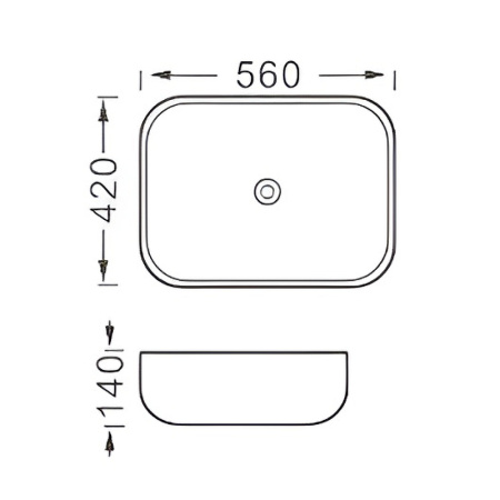 Раковина накладная (56х42) Aquatek AQ5526-MW