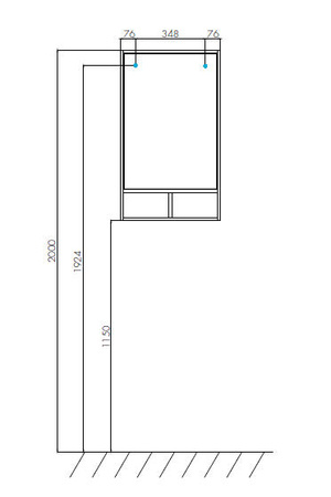 Зеркальный шкаф Aquaton Йорк 50 белый, выбеленное дерево 1A170002YOAY0