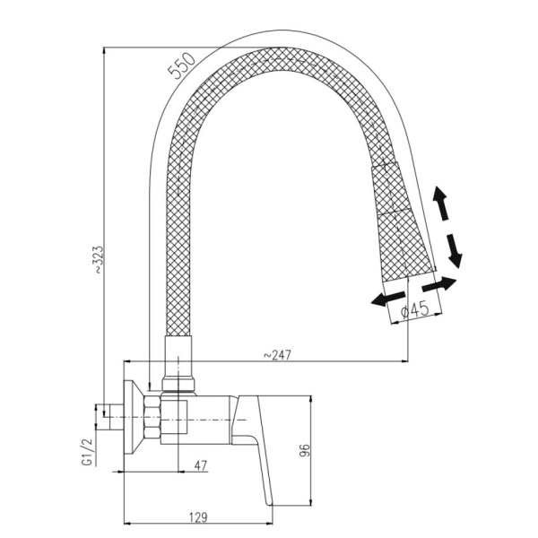 Смеситель для кухни Rav Slezak Colorado CO102.5/13CMAT
