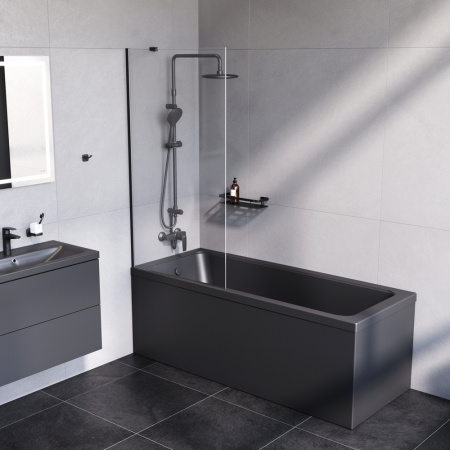 Шторка для ванны (140х80) Am.Pm Gem W90BS-080-140BT