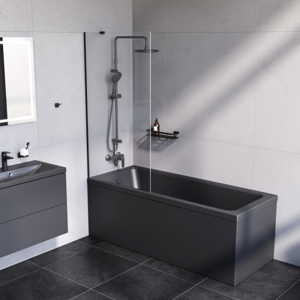 Шторка для ванны (140х80) Am.Pm Gem W90BS-080-140BT