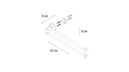 Полотенцедержатель FIXSEN Bogema рога 2-ой FX-78502A