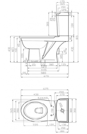Унитаз-компакт Della Boston OAK DE721090122