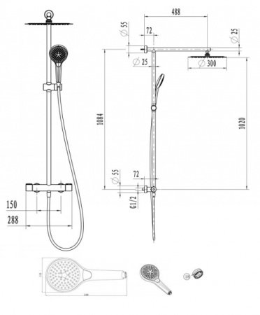 Душевая система Villeroy & Boch Embrace Plus TVS1083000161