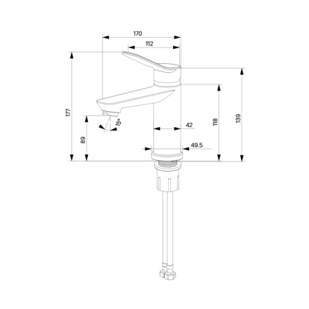 Смеситель для раковины Milardo Enjoy ENJSB00M01