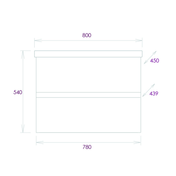 Тумба под раковину подвесная Onika Эвада 80 108058