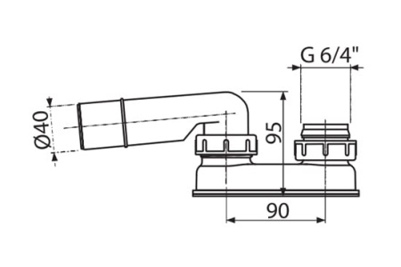 Гидрозатвор AlcaPlast A53 Ø40