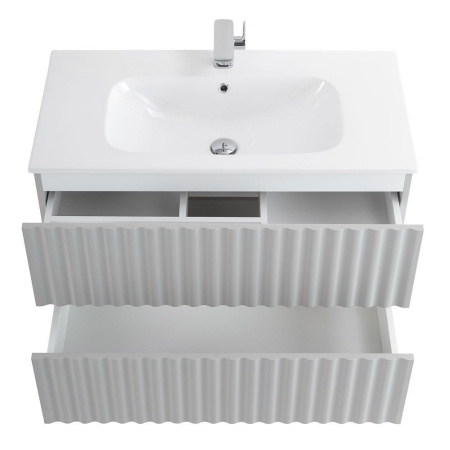 База под раковину Art&Max Еlegant AM-ELEGANT-900-2C-SO-GCM-LED Светло-серый матовый