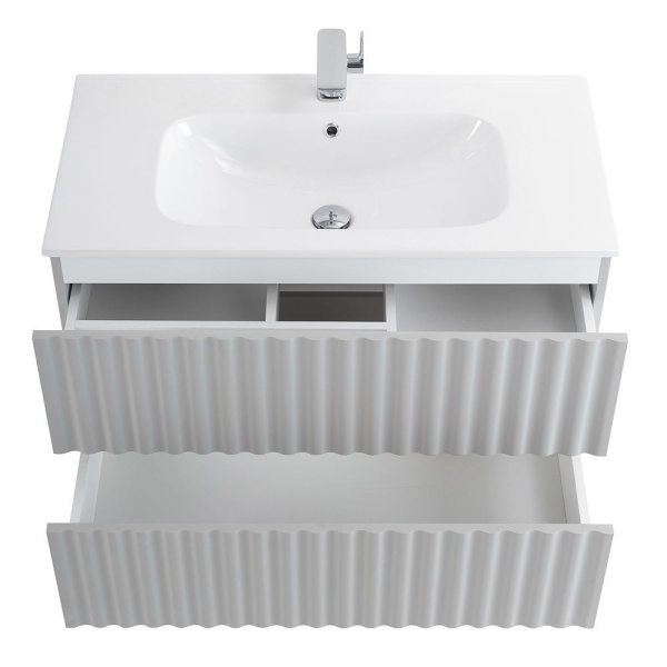 База под раковину Art&Max Еlegant AM-ELEGANT-600-2C-SO-GCM-LED Светло-серый матовый