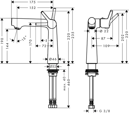Смеситель для раковины Hansgrohe Talis S 72114000