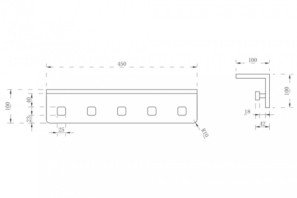 Вешалка с полкой ABBER Stein AS1651MB черная матовая