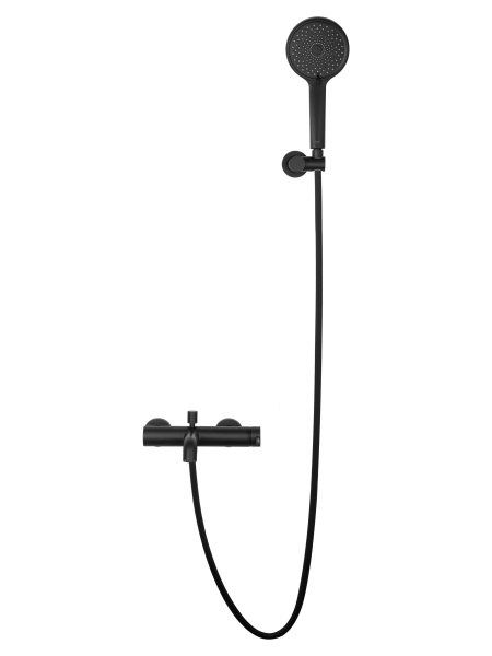 Смеситель для ванны с душем WONZON & WOGHAND STICK, черный матовый WW-88639017-MB