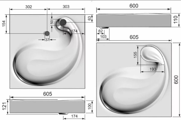 Раковина над стиральной машиной (60х60) Stella Polar Бьянка SP-00000797