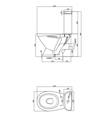 Унитаз напольный Della Restyle DE1410900148