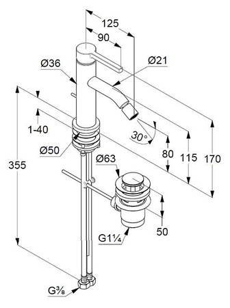 Смеситель для биде KLUDI Nova Forte Pura 202165315