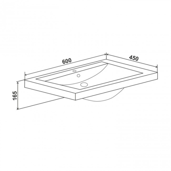 Раковина мебельная Cersanit Como 60 (УТ000002246)