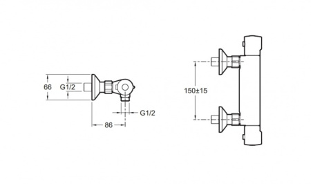 Смеситель для душа Jacob Delafon July E8455-CP