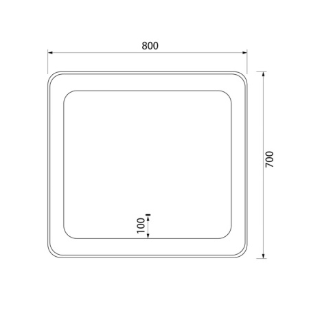 Зеркало IDDIS с подсветкой  Esper 80 см (ESP8000i98)