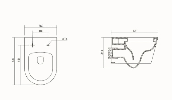 Комплект унитаз с инсталляцией Set AQUATEK ОБЕРОН Easy Fix